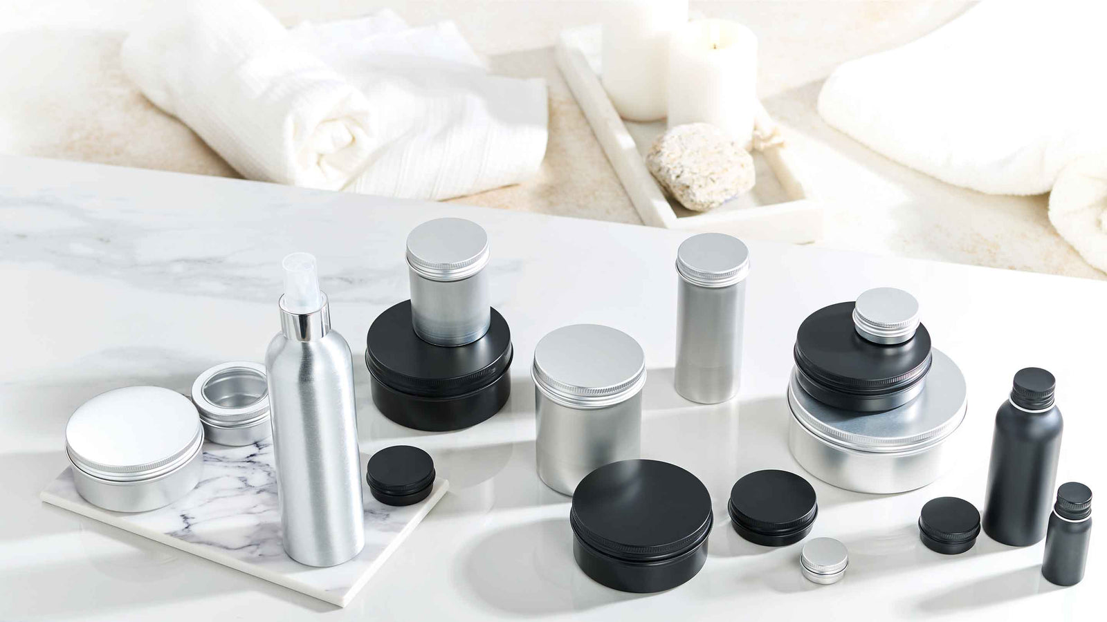 Selectie van cosmetische verpakkingen