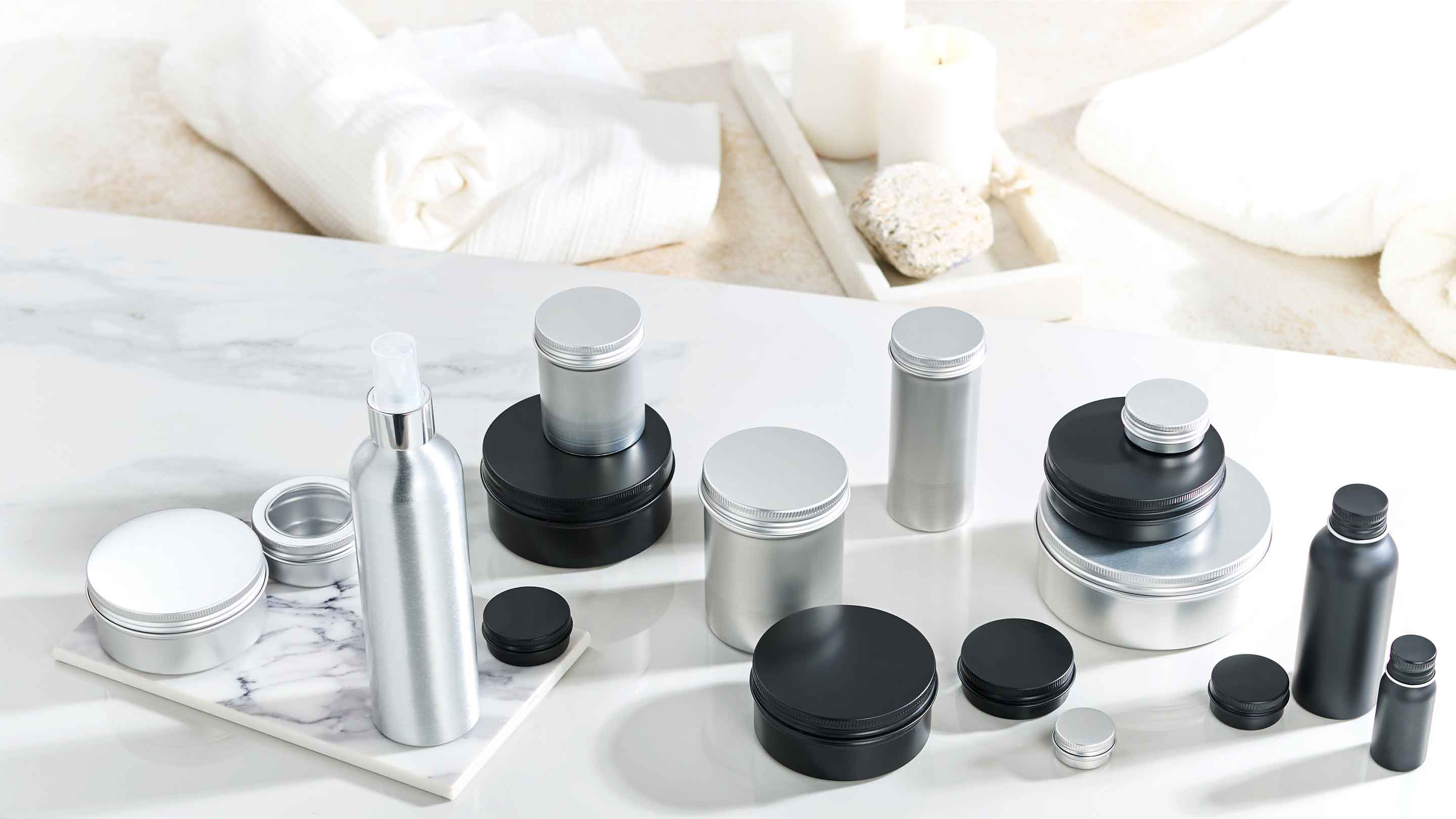 Selectie van cosmetische verpakkingen