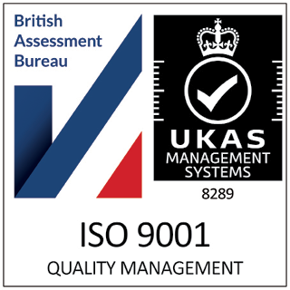 ISO 9001 Kwaliteits Management Badge voot Tinware Direct nummer 8289
