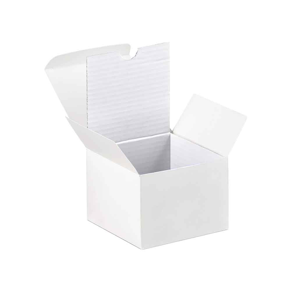 LEXININ Lot de 36 boîtes de fête blanches unies de 16 x 9,5 x 9,5 cm LEXININ Lot de 36 boîtes de fête blanches unies de 16 x 9,5 x 9,5 cm