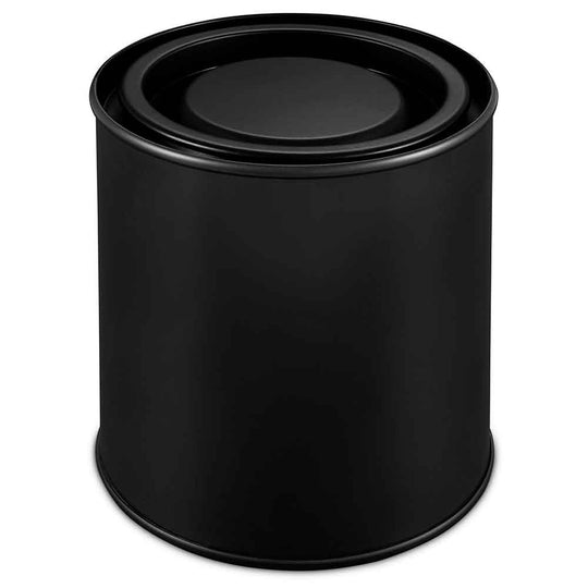 Zwart metalen blik met hefboomdeksel, SKU-code: T0633