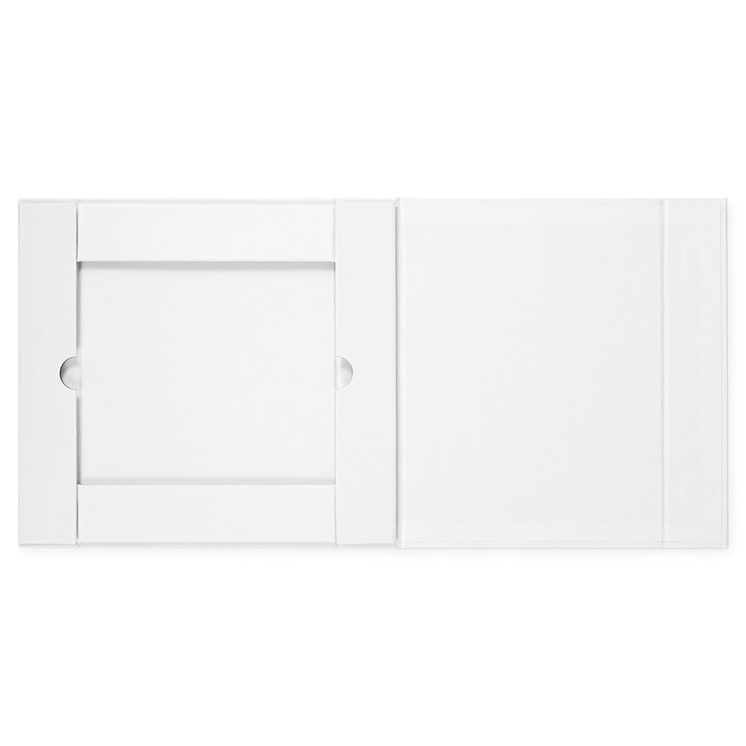 Platte A5 magnetische geschenkdozen in zwart en wit